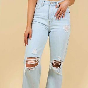 KanCan Straight Leg Distressed Jeans Sz 5/26 Long